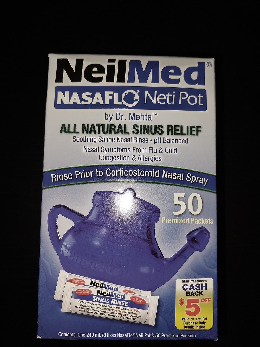 NeilMed Nasaflo Neti Pot in Purple